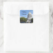 Madison, Wisconsin Staat Hauptstadt Quadratischer Aufkleber (Tasche)