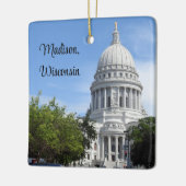 Madison, Wisconsin Staat Hauptstadt Weihnachten Keramikornament (Links)