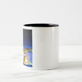 Madison Wisconsin Super Moon Skyline Zweifarbige Tasse (Mittel)