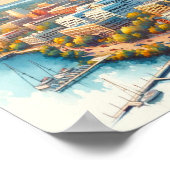 Madison Wisconsin Travel Places Aquarell Poster (Ecke)