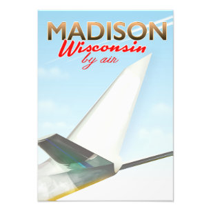 Madison Wisconsin USA Vintages Flugplakat Fotodruck