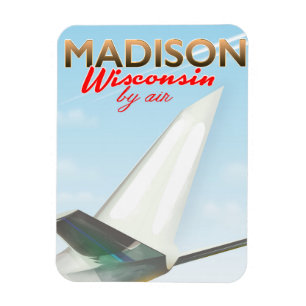 Madison Wisconsin USA Vintages Flugplakat Magnet