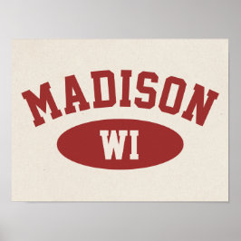 Madison, Wisconsin Vintage Sportposter Poster