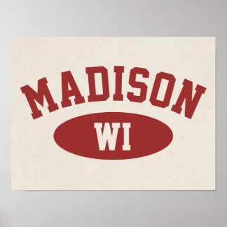 Madison, Wisconsin Vintage Sportposter Poster