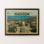 Madison Wisconsin Vintage Travel Puzzle (Horizontal)