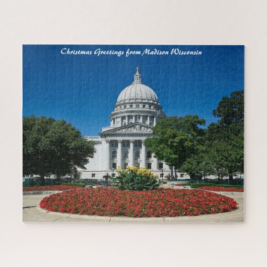 Madison Wisconsin. Weihnachtsgrüße Jigsaw Puzz Puzzle (Horizontal)