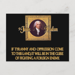 Madison zu den ausländischen Feinden Postkarte
