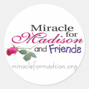 madisonandfriends, miracleformadsion.org runder aufkleber