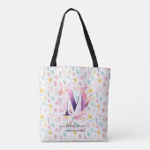 Madison's elegantes Monogramm-Design für die Blume Tasche (Rückseite)