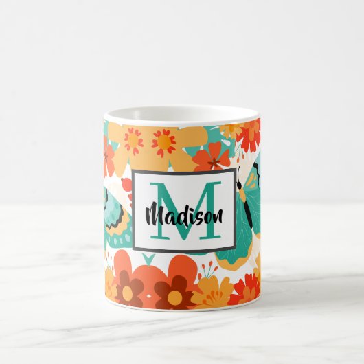 Madison's Garden Butterfly Floral Kaffeetasse (Mittel)