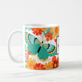 Madison's Garden Butterfly Floral Kaffeetasse