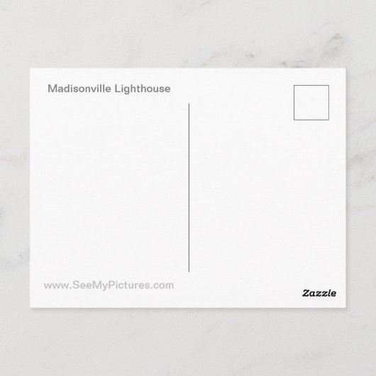 Madisonville Lighthouse Postcard Postkarte (Rückseite)
