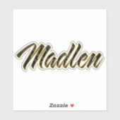 Madlen black gold Lettering Aufkleber Sticker (Blatt)
