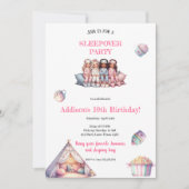 MÄDLICH PAJAMAS PARTY EINLADUNG (Vorderseite)