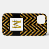 MÄDLICH, PERSONALISIERT GOLD GLITZER ZICKZACK PATT Case-Mate iPhone HÜLLE (Rückseite (Horizontal))