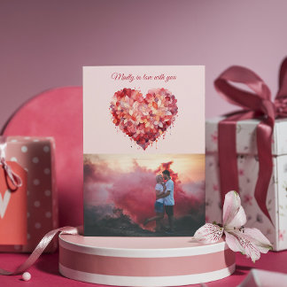 Madly in Liebe | Blumenherz | Benutzerdefiniertes  Feiertagskarte