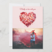 Madly in Liebe | Blumenherz | Benutzerdefiniertes  Feiertagskarte (Vorderseite)