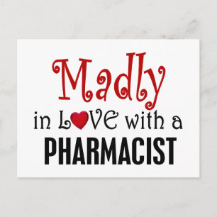 Madly in Liebe mit einem Apotheker Postkarte