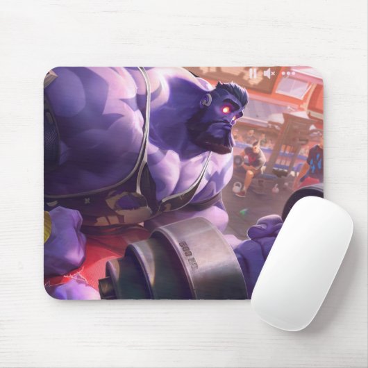 Madman Gaming Mousepad | Power Lifter Theme Art (Mit Mouse)