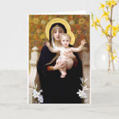 Madona mit Lilien Bouguereau antiker Malerei Karte (Gelbe Blume)