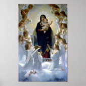 Madona Queen of Angels Bouguereau Regina Angelorum Poster (Vorne)