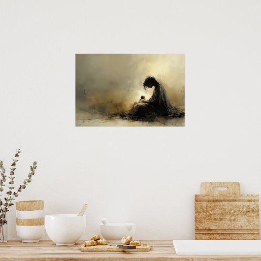 Madona und Kind Poster (Küche)