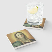 Madonna 2 steinuntersetzer (Seitenansicht)