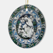 Madonna Adoring by Della Robbia Keramik Ornament (Links)