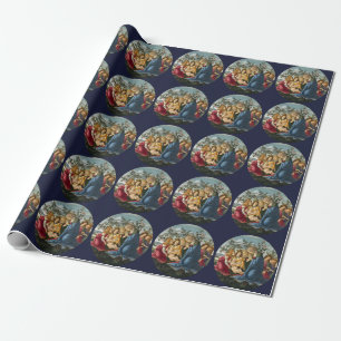 Madonna Adoring the Child mit 5 Engeln Botticelli Geschenkpapier