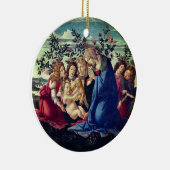 Madonna Adoring the Child with Five Angels Keramik Ornament (Rechts)