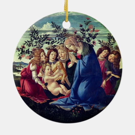 Madonna Adoring the Child with Five Angels Keramik Ornament (Hinten)