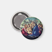 Madonna Adoring the Child with Five Angels Magnet (Vorderseite/Rückseite)