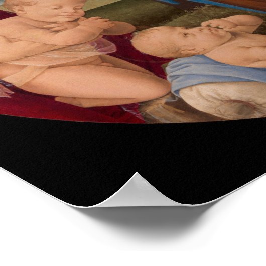 Madonna Adoring the Child with the Säugling Poster (Ecke)