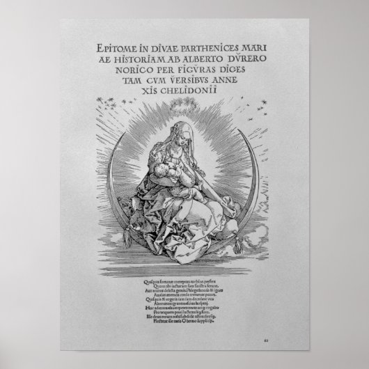 Madonna als stillende Mutter und göttliches Wesen Poster (Vorne)