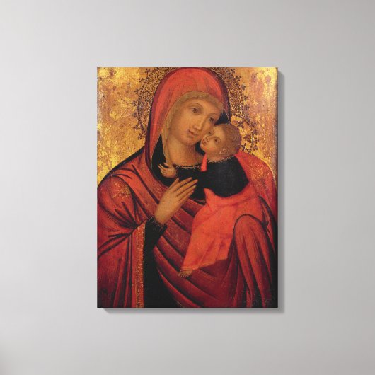 Madonna and Child, c.1650 (Panel) Leinwanddruck (Vorderseite)