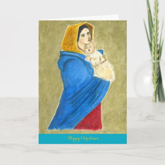 Madonna and child Christmas card Feiertagskarte (Vorderseite)