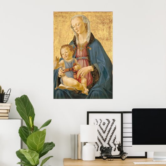 Madonna and Child - D. Ghirlandaio Kunstgedicht Poster (Heimbüro)