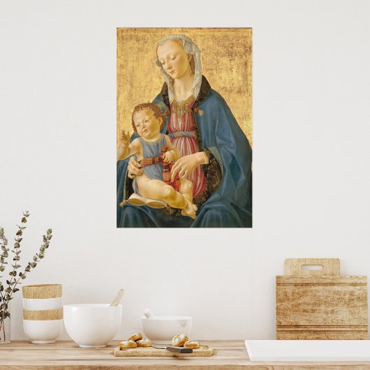 Madonna and Child - D. Ghirlandaio Kunstgedicht Poster (Küche)