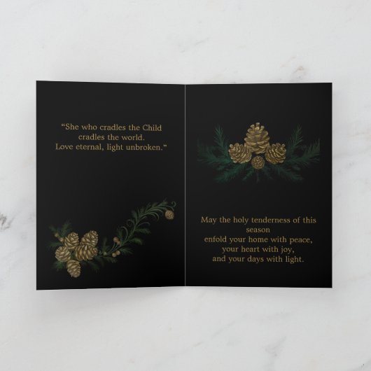 Madonna and Child Folded Greeting Card Karte (Innenseite)