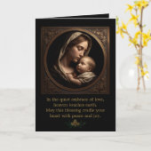 Madonna and Child Folded Greeting Card Karte (Gelbe Blume)