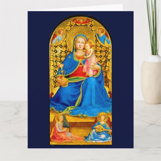 Madonna and Child Holiday Christmas Card Karte (Vorderseite)