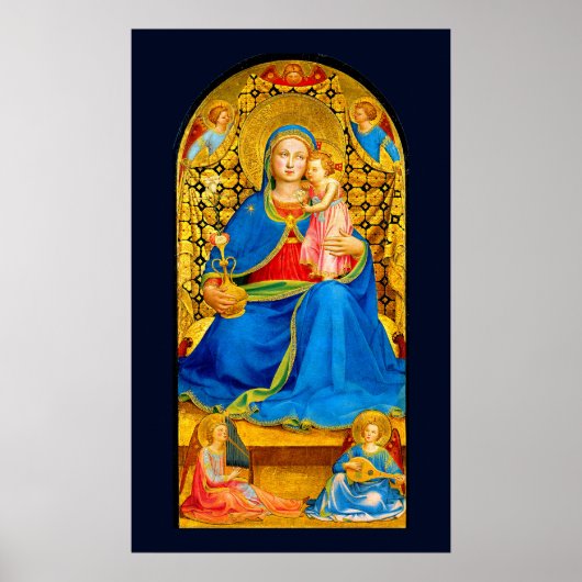 Madonna and Child Holiday Christmas postcard Poste Poster (Vorne)