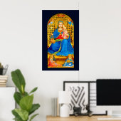 Madonna and Child Holiday Christmas postcard Poste Poster (Heimbüro)
