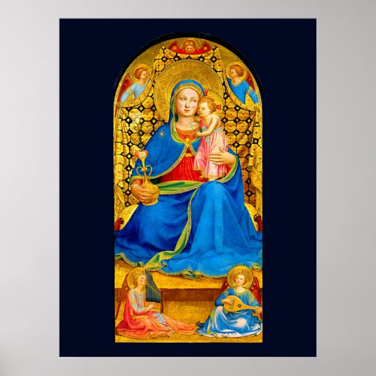 Madonna and Child Holiday Christmas postcard Poster (Vorne)