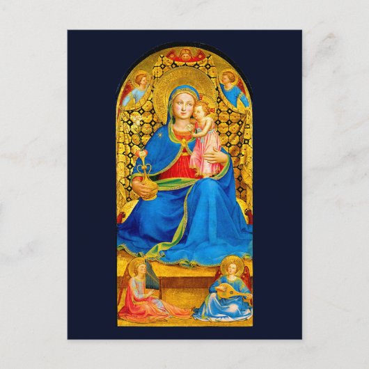 Madonna and Child Holiday Christmas postcard Postkarte (Vorderseite)