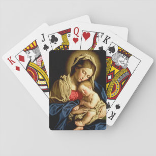 Madonna and Child Jesus - Sassoferrato Spielkarten