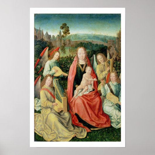 Madonna and Child surrounded by Angels Poster (Vorne)