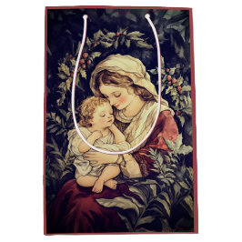 Madonna and Child Vintage Mittlere Geschenktüte