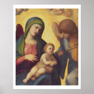 Madonna and Child with Angels c.1510-15 (oil on pa Poster