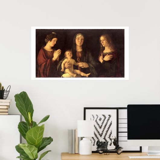 Madonna and Child with St. Mary Magdalene and St. Poster (Heimbüro)
